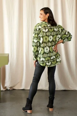 Best Carolina Tyla Print Long Sleeve Top Green