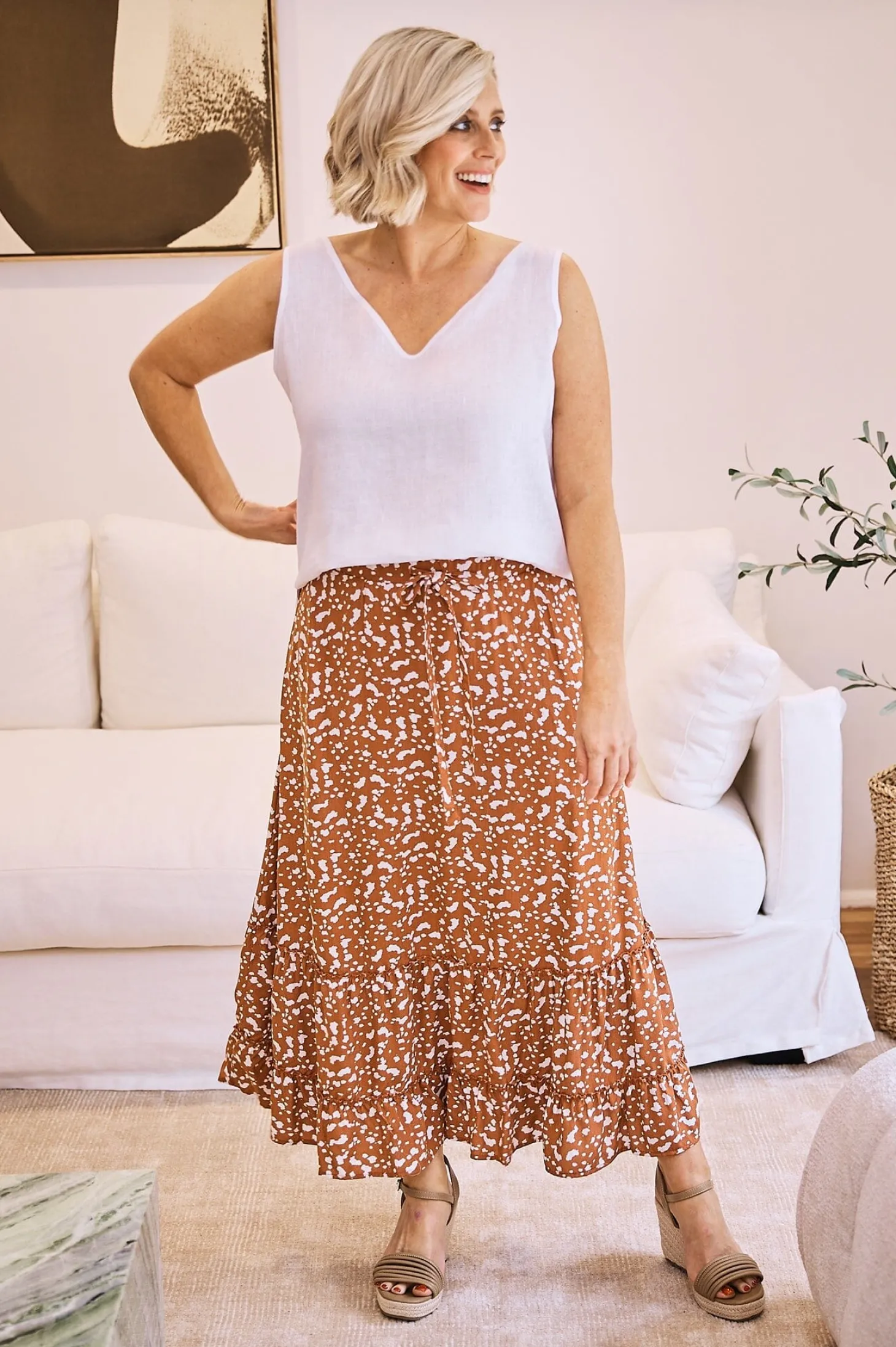 Store Carolina Vera Skirt Rust