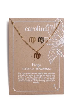Cheap Carolina Virgo Zodiac Necklace & Earring Set