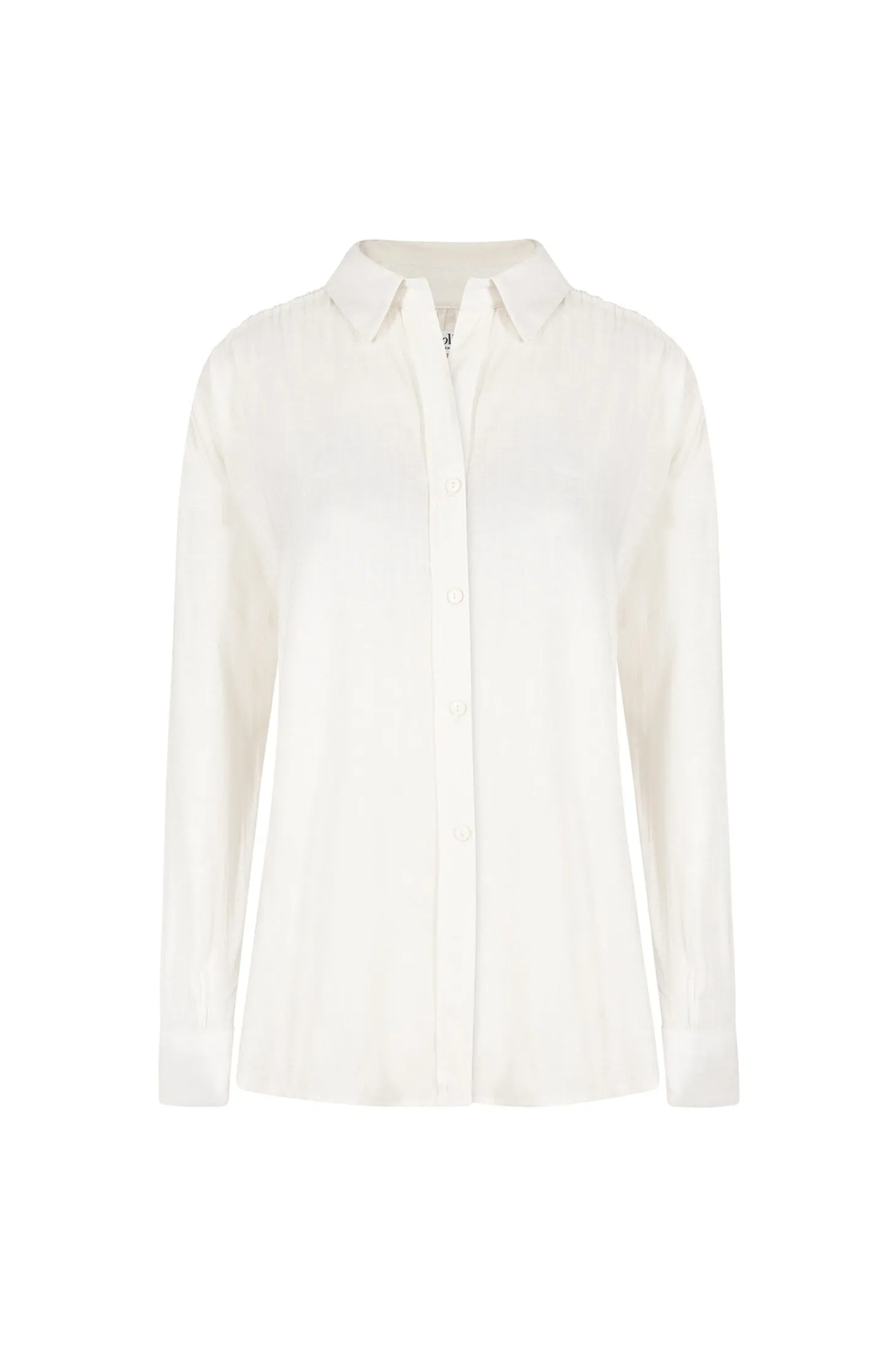 Flash Sale Carolina Wendy Long Sleeve Collared Shirt Ivory