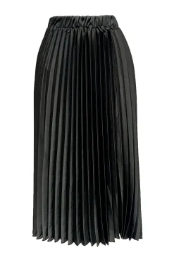 Hot Carolina Whitley Pleated Skirt Black