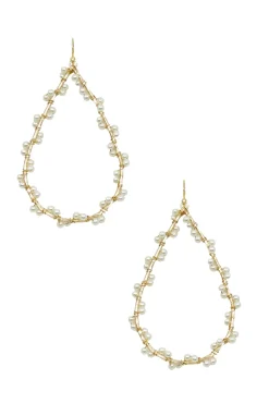 Shop Carolina Wren Pearl Earrings Gold