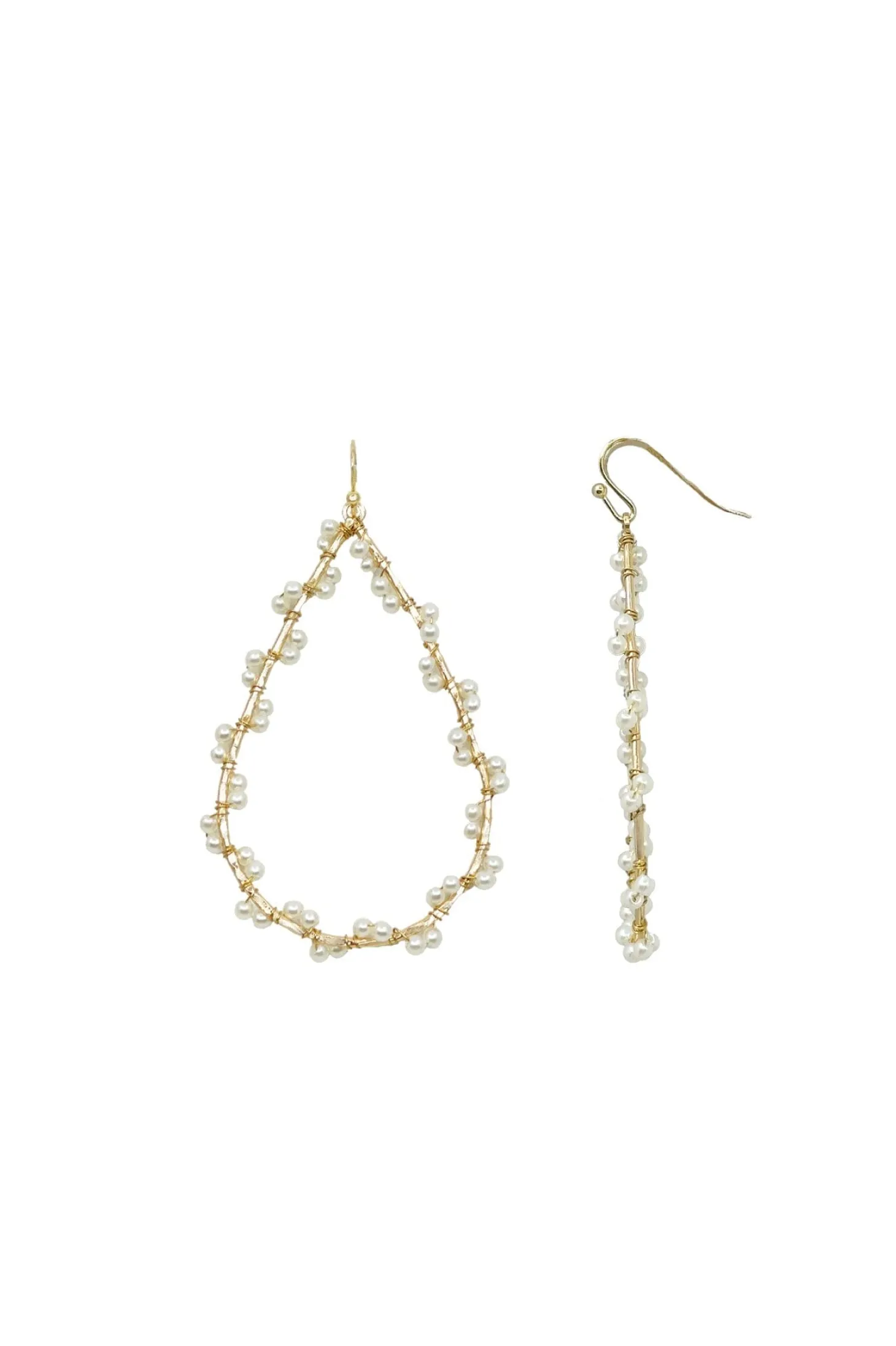 Shop Carolina Wren Pearl Earrings Gold