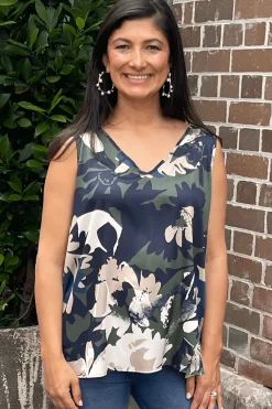 Discount Carolina Zoe Sleeveless Top Briar Print