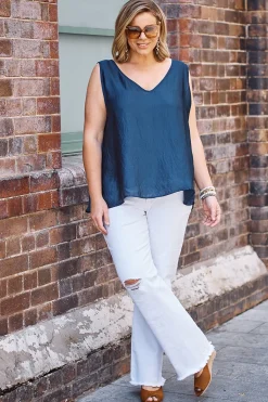 Online Carolina Zoe Sleeveless Top Navy