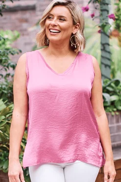 Sale Carolina Zoe Sleeveless Top Pink