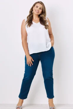 Cheap Carolina Zoe Sleeveless Top White