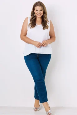 Cheap Carolina Zoe Sleeveless Top White