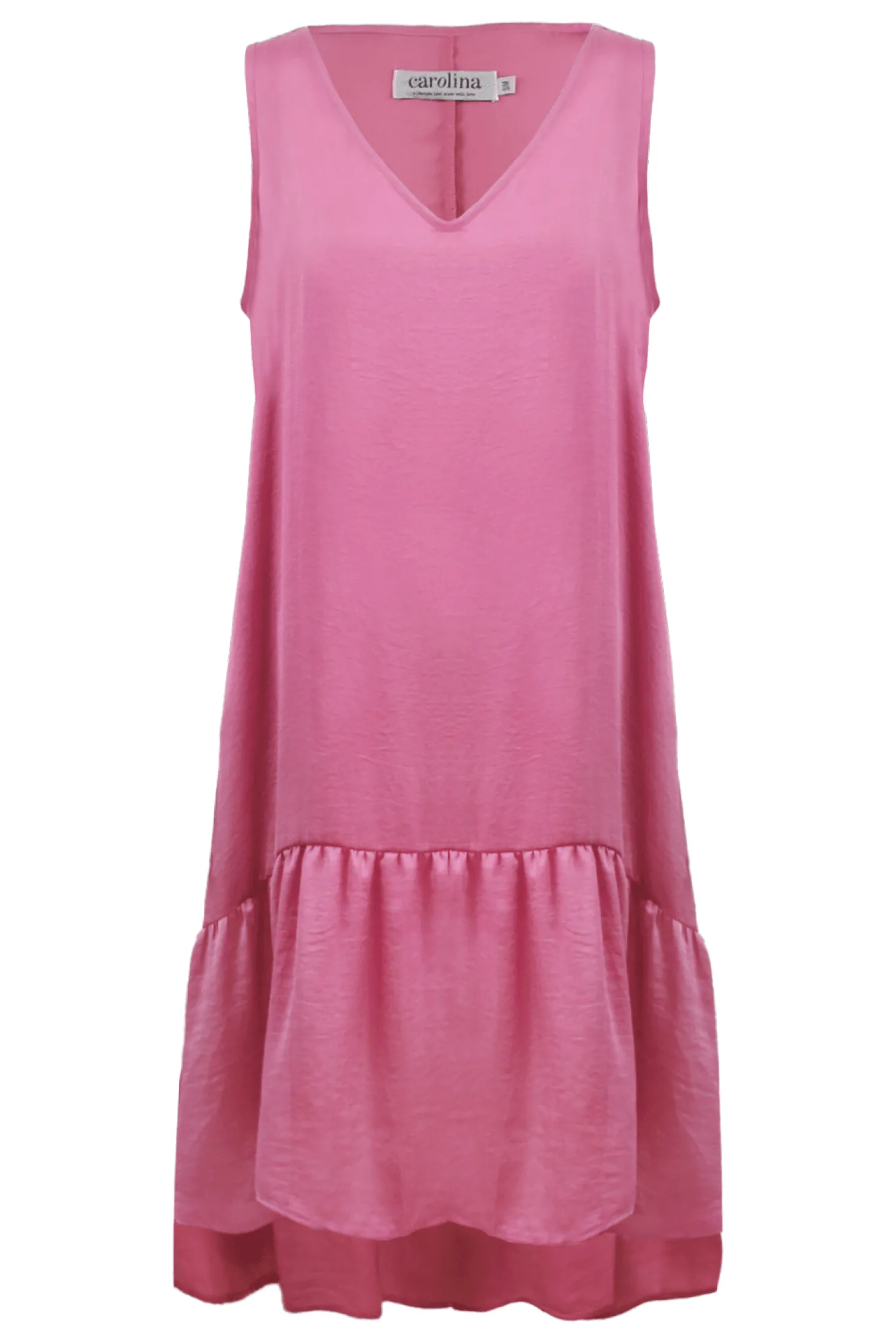 Outlet Carolina Zoe V-Neck Dress Pink